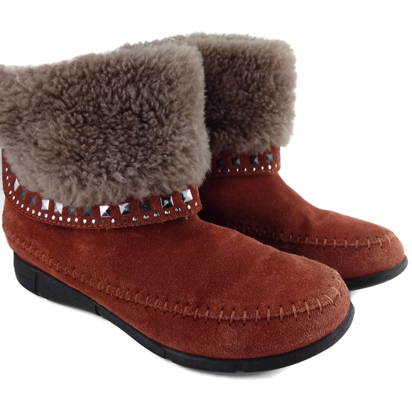 moccasin ankle boots with fur
